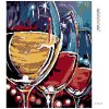 Diamantové maľovanie - TRI POHÁRE VÍNA (Rámovanie bez rámu a bez vypnutia plátna, Rozmer 40x50 cm)