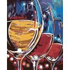 Diamantové maľovanie - TRI POHÁRE VÍNA (Rámovanie bez rámu a bez vypnutia plátna, Rozmer 40x50 cm)