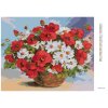 Diamantové maľovanie - VLČIE MAKY A MARGARÉTY VO VÁZE (Rámovanie bez rámu a bez vypnutia plátna, Rozmer 40x50 cm)