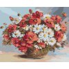 Diamantové maľovanie - VLČIE MAKY A MARGARÉTY VO VÁZE (Rámovanie bez rámu a bez vypnutia plátna, Rozmer 40x50 cm)