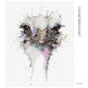 Diamantové maľovanie - PŠTROSI HLAVA (Rámovanie bez rámu a bez vypnutia plátna, Rozmer 40x50 cm)