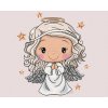 Diamantové maľovanie - ROZTOMILÝ VIANOČNÝ ANJEL (Rámovanie bez rámu a bez vypnutia plátna, Rozmer 40x50 cm)