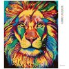 Diamantové maľovanie - MAĽOVANÝ LEV (Rámovanie bez rámu a bez vypnutia plátna, Rozmer 40x50 cm)