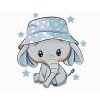 Diamantové maľovanie - MALÝ SLON S ČAPICOU (Rámovanie bez rámu a bez vypnutia plátna, Rozmer 40x50 cm)