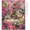 Diamantové maľovanie - SRNČEK MEDZI KVETMI (Rámovanie bez rámu a bez vypnutia plátna, Rozmer 40x50 cm)