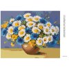 Diamantové maľovanie - MARGARÉTKY S ĎALŠÍMI JARNÝMI KVETMI (Rámovanie bez rámu a bez vypnutia plátna, Rozmer 40x50 cm)