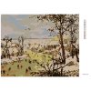Diamantové maľovanie - ZIMNÁ KRAJINA S PASŤOU NA VTÁKY (PIETER BRUEGEL) (Rámovanie bez rámu a bez vypnutia plátna, Rozmer 40x50 cm)