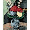 Diamantové maľovanie - DAHLIE V DELFTSKEJ VÁZE (P. CÉZANNE) (Rámovanie bez rámu a bez vypnutia plátna, Rozmer 40x50 cm)