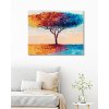 Diamantové maľovanie - FAREBNÝ STROM (Rámovanie bez rámu a bez vypnutia plátna, Rozmer 40x50 cm)