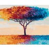 Diamantové maľovanie - FAREBNÝ STROM (Rámovanie bez rámu a bez vypnutia plátna, Rozmer 40x50 cm)