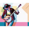 Diamantové maľovanie - FAREBNÝ HUDOBNÍK (Rámovanie bez rámu a bez vypnutia plátna, Rozmer 40x50 cm)