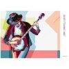Diamantové maľovanie - FAREBNÝ HUDOBNÍK (Rámovanie bez rámu a bez vypnutia plátna, Rozmer 40x50 cm)
