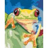 Diamantové maľovanie - ŽABA SEDICA NA LISTE (Rámovanie bez rámu a bez vypnutia plátna, Rozmer 40x50 cm)