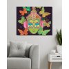 Diamantové maľovanie - ZELENÝ BUDDHA A MOTÝLE (Rámovanie bez rámu a bez vypnutia plátna, Rozmer 40x50 cm)