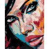 Diamantové maľovanie - PORTRÉT FAREBNÁ ŽENA IV (Rámovanie bez rámu a bez vypnutia plátna, Rozmer 40x50 cm)