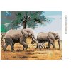 Diamantové maľovanie - SLONIA RODINKA (Rámovanie bez rámu a bez vypnutia plátna, Rozmer 40x50 cm)