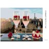 Diamantové maľovanie - POHÁRE S VÍNOM V PARÍŽI (Rámovanie bez rámu a bez vypnutia plátna, Rozmer 40x50 cm)