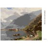 Diamantové maľovanie - POHĽAD NA LRDALSØYRI (THEMISTOKLES VON ECKENBRECHER) (Rámovanie bez rámu a bez vypnutia plátna, Rozmer 40x50 cm)