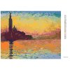 Diamantové maľovanie - SAN GIORGIO MAGGIORE ZA SÚMRAKU (CLAUDE MONET) (Rámovanie bez rámu a bez vypnutia plátna, Rozmer 40x50 cm)