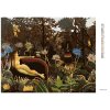 Diamantové maľovanie - SEN (HENRI ROUSSEAU) (Rámovanie bez rámu a bez vypnutia plátna, Rozmer 40x50 cm)