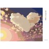 Diamantové maľovanie - OBLÁČIKOVÉ SRDCE (Rámovanie bez rámu a bez vypnutia plátna, Rozmer 40x50 cm)