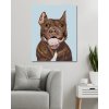 Diamantové maľovanie - PITBULL (Rámovanie bez rámu a bez vypnutia plátna, Rozmer 40x50 cm)