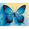 Diamantové maľovanie - MODRÝ MOTÝĽ (Rámovanie bez rámu a bez vypnutia plátna, Rozmer 40x50 cm)