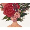 Diamantové maľovanie - KVETINOVÁ ŽENA A RUŽA (Rámovanie bez rámu a bez vypnutia plátna, Rozmer 40x50 cm)