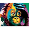 Diamantové maľovanie - MALÁ FAREBNÁ OPIČKA (Rámovanie bez rámu a bez vypnutia plátna, Rozmer 40x50 cm)