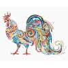 Diamantové maľovanie - MANDALA KOHÚT (Rámovanie bez rámu a bez vypnutia plátna, Rozmer 40x50 cm)