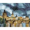 Diamantové maľovanie - KARLOV MOST V BÚRKE (Rámovanie bez rámu a bez vypnutia plátna, Rozmer 40x50 cm)