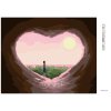 Diamantové maľovanie - JASKYNNÉ SRDCE (Rámovanie bez rámu a bez vypnutia plátna, Rozmer 40x50 cm)