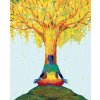 Diamantové maľovanie - JÓGA POD STROMOM (Rámovanie bez rámu a bez vypnutia plátna, Rozmer 40x50 cm)