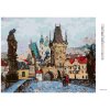 Diamantové maľovanie - KARLOV MOST NA JESEŇ (Rámovanie bez rámu a bez vypnutia plátna, Rozmer 40x50 cm)