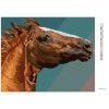 Diamantové maľovanie - HNEDÝ KÔŇ PORTRÉT (Rámovanie bez rámu a bez vypnutia plátna, Rozmer 40x50 cm)