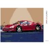 Diamantové maľovanie - ČERVENÉ ABSTRAKTNÉ AUTO FERRARI (Rámovanie bez rámu a bez vypnutia plátna, Rozmer 40x50 cm)