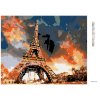Diamantové maľovanie - EIFFELOVA VEŽA (Rámovanie bez rámu a bez vypnutia plátna, Rozmer 40x50 cm)