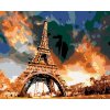 Diamantové maľovanie - EIFFELOVA VEŽA (Rámovanie bez rámu a bez vypnutia plátna, Rozmer 40x50 cm)