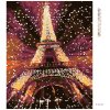 Diamantové maľovanie - EIFFELOVA VEŽA S OSVETLENÍM (Rámovanie bez rámu a bez vypnutia plátna, Rozmer 40x50 cm)