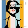 Diamantové maľovanie - VYZERAJÚCA DÁMA (Rámovanie bez rámu a bez vypnutia plátna, Rozmer 40x50 cm)