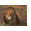 Diamantové maľovanie - LEV NA SAVANE (Rámovanie bez rámu a bez vypnutia plátna, Rozmer 40x50 cm)