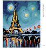 Diamantové maľovanie - EIFFELOVKA S HVIEZDAMI (Rámovanie bez rámu a bez vypnutia plátna, Rozmer 40x50 cm)