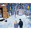 Diamantové maľovanie - ZIMNÁ PRECHÁDZKA V DVOJICI (Rámovanie bez rámu a bez vypnutia plátna, Rozmer 40x50 cm)