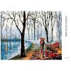 Diamantové maľovanie - NA PRECHÁDZE PRI VODE (Rámovanie bez rámu a bez vypnutia plátna, Rozmer 40x50 cm)