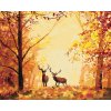 Diamantové maľovanie - JELEŇE V LESE (Rámovanie bez rámu a bez vypnutia plátna, Rozmer 40x50 cm)