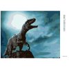 Diamantové maľovanie - TYRANOSAURUS REX V NOCI (Rámovanie bez rámu a bez vypnutia plátna, Rozmer 40x50 cm)