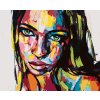 Diamantové maľovanie - PORTRÉT FAREBNÁ ŽENA III (Rámovanie bez rámu a bez vypnutia plátna, Rozmer 40x50 cm)