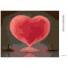 Diamantové maľovanie - SRDCE A PÁR NA LOĎKÁCH (Rámovanie bez rámu a bez vypnutia plátna, Rozmer 40x50 cm)