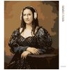Diamantové maľovanie - MONA LISA SO SLÚCHADLAMI (Rámovanie bez rámu a bez vypnutia plátna, Rozmer 40x50 cm)