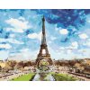 Diamantové maľovanie - EIFFELOVA VEŽA A MODRÉ NEBO II (Rámovanie bez rámu a bez vypnutia plátna, Rozmer 40x50 cm)